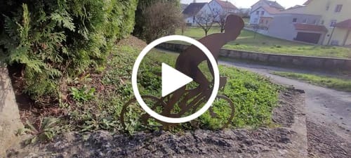 Customer video review of Gartenstecker Radfahrer