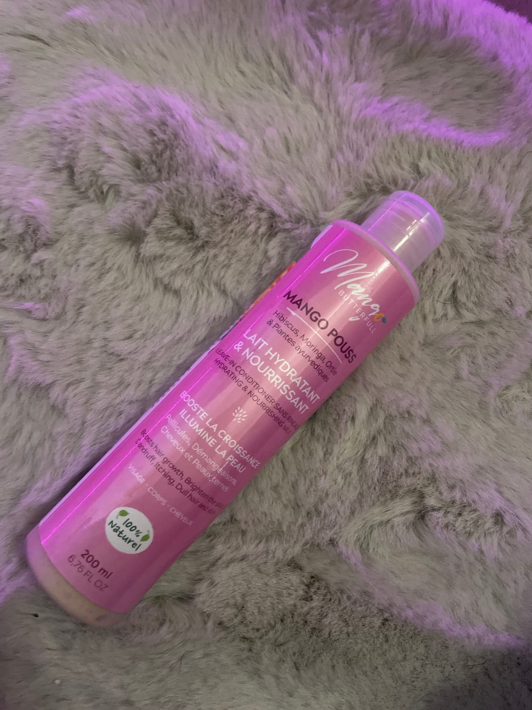 Customer photo review of Lait hydratant et nourrissant - POUSS