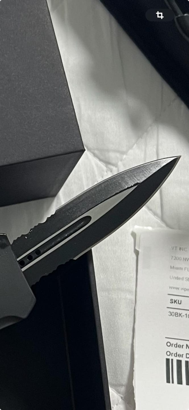 Customer photo review of 50% OFF Black Phantom D/A OTF (Multiple Blade Styles Available)