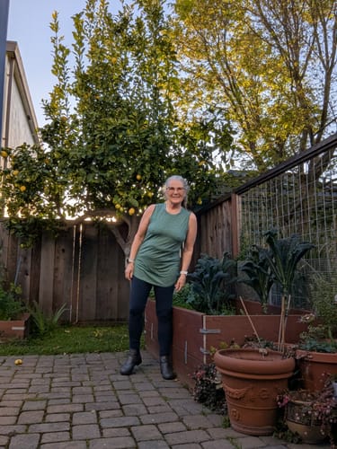 Customer photo review of Bella Tunic Top - Sea Mist