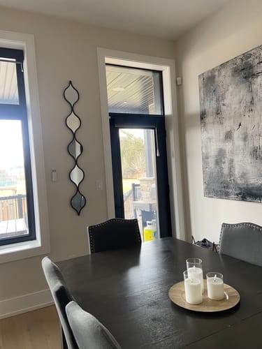 Customer photo review of XL Metal Teardrop Mirror (60"H x 7"L x 1"W)