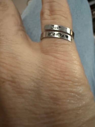 Customer photo review of Just Breathe Ring