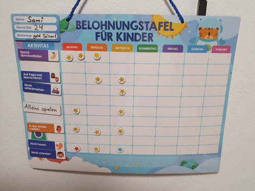 Customer photo review of Edubini Magnetische Belohnungstafel
