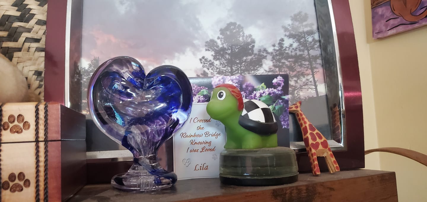 Customer photo review of Glass Heart with Cremation Ash - Standing