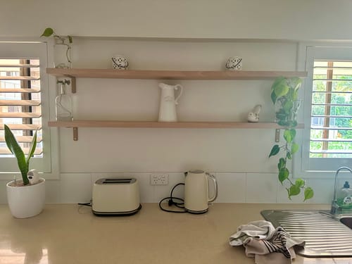 Customer photo review of Timber Floating Shelf