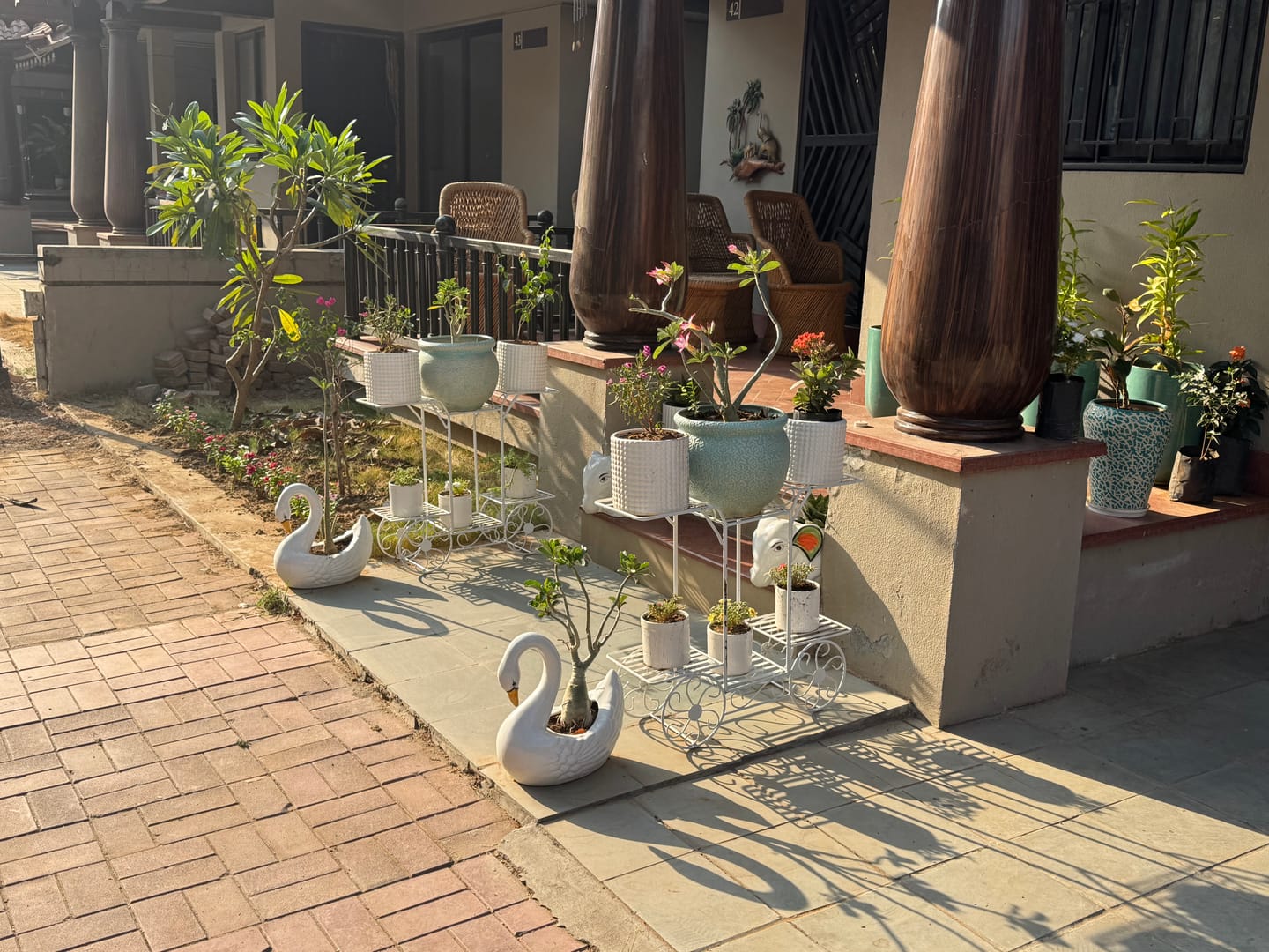 Customer photo review of 6-Tier Cart Planter Stand | Outdoor Flower Rack