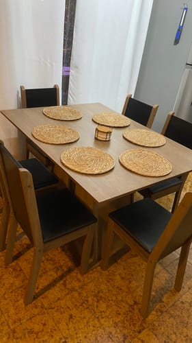 Customer photo review of Set X6 Individuales Redondo De Mesa Hogar Cocina 30 Cm Fibra