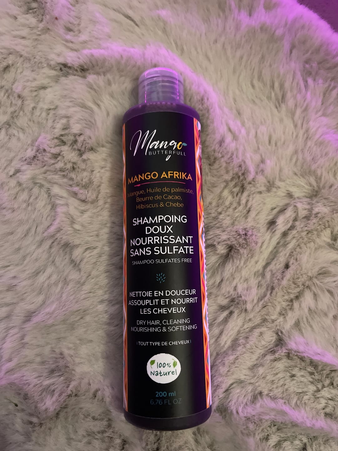 Customer photo review of Shampoing doux sans sulfates  MANGO AFRIKA