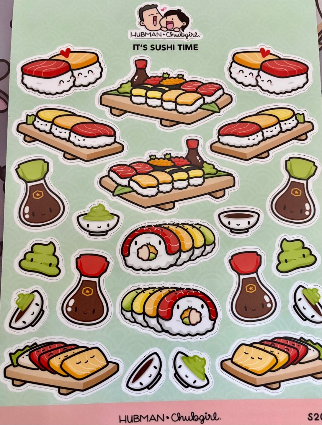Customer photo review of Sushi Time Sticker Sheet