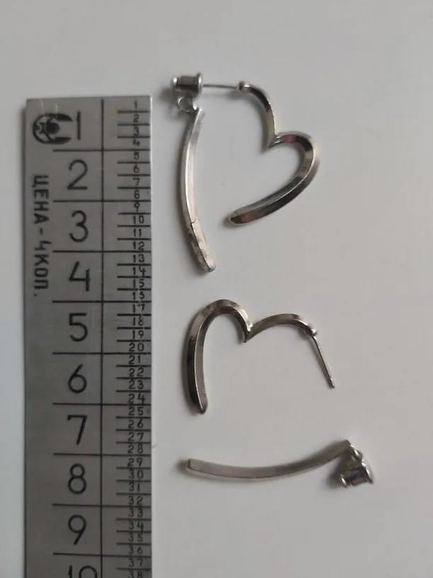 Customer photo review of Gold-Tone Earrings Open-Heart Charm With Minimalist Silhouette — Gold | KIMLUD