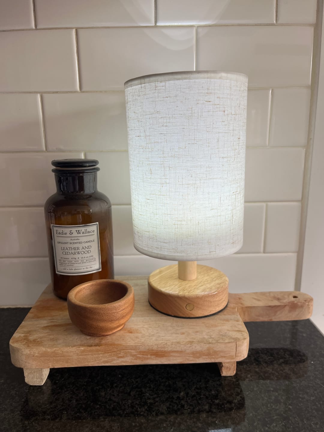Customer photo review of Nordic Linen Table Lamp