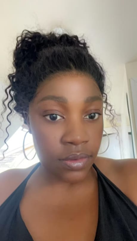 Customer photo review of MORE FACE 360 Glueless Wig Water Wave Invisi Drawstring Wear And Go Wig Quick Install Pre-Bleached And Pre-Cut HD Lace Human Hair Wigs Beginner Friendly