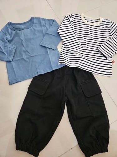 Customer photo review of Long Sleeve Striped Top Tees