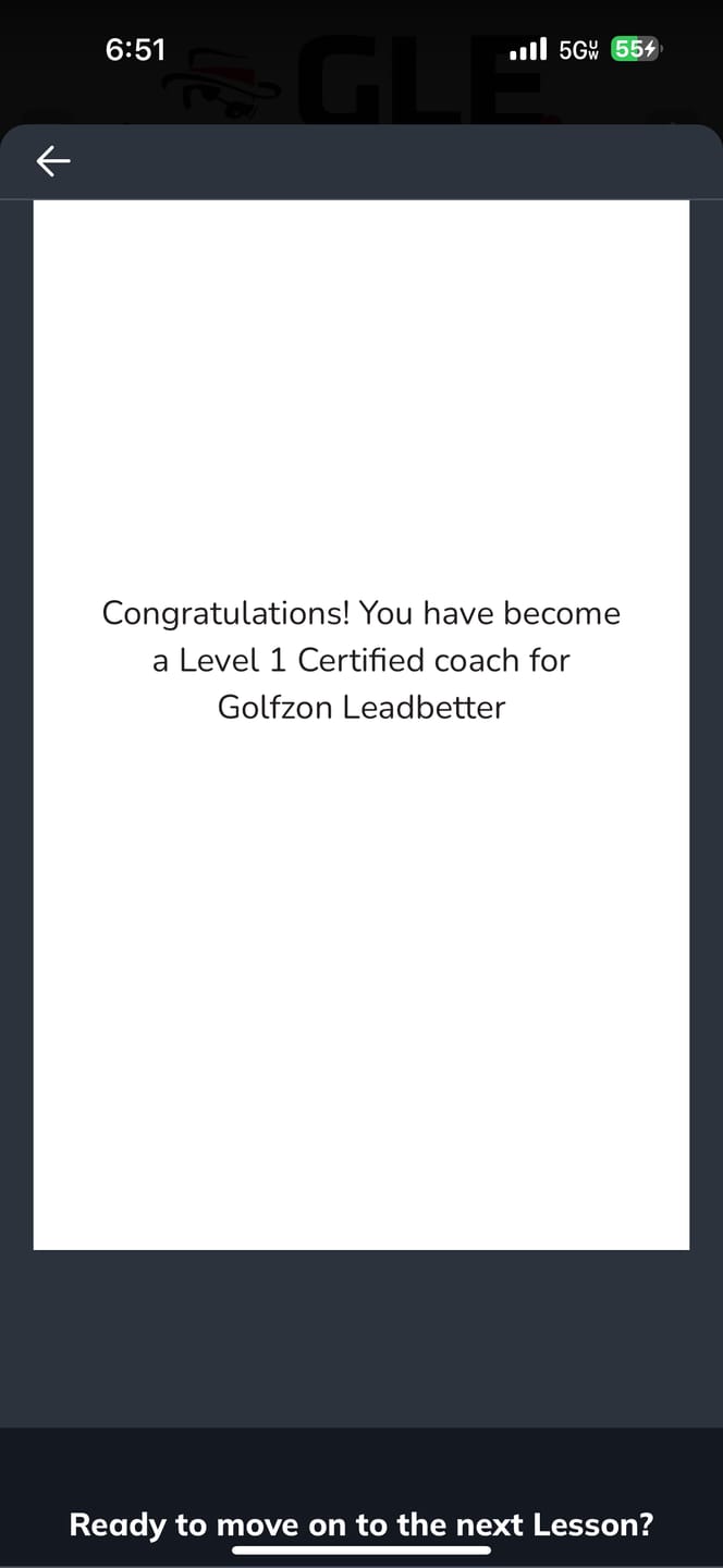 Customer photo review of Level 1 Certification