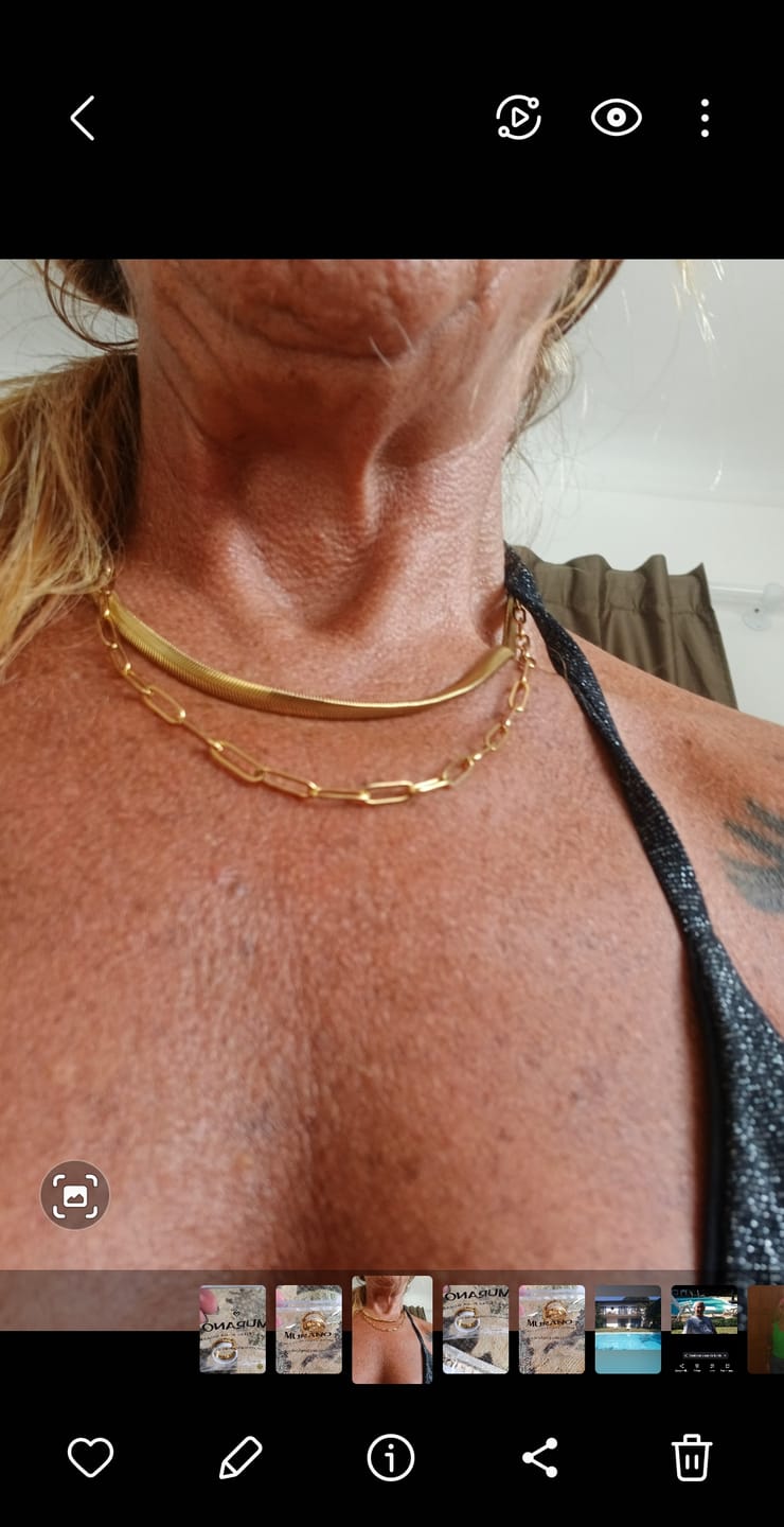 Customer photo review of Mix Colar Antonela Banhado em Ouro 18k