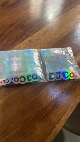 Customer photo review of Stickers Holográficos | Medida Personalizada