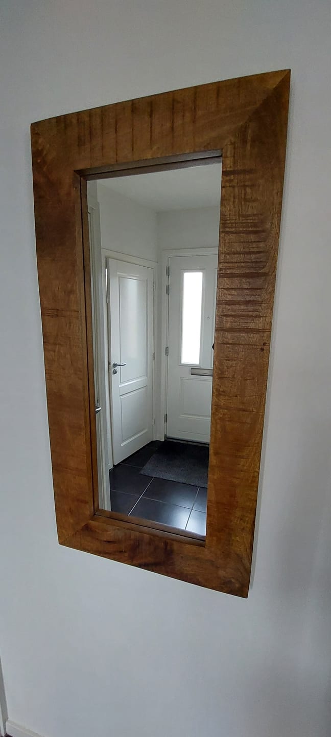 Customer photo review of Industriële spiegel | Mangohout | 100x50cm