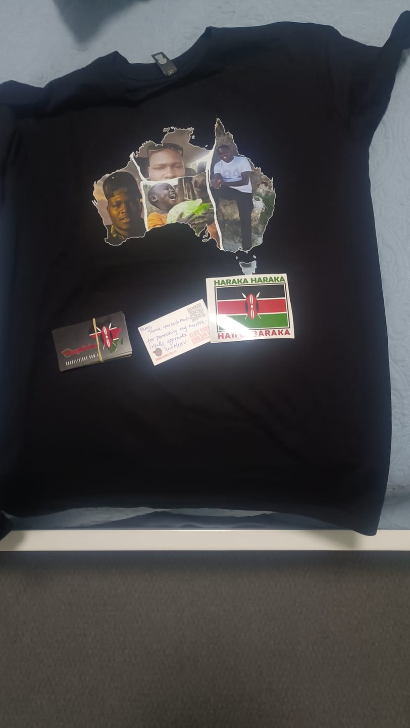 Customer photo review of Australia Family Custom Name Photo Black Mens T-Shirt by Chogelicious