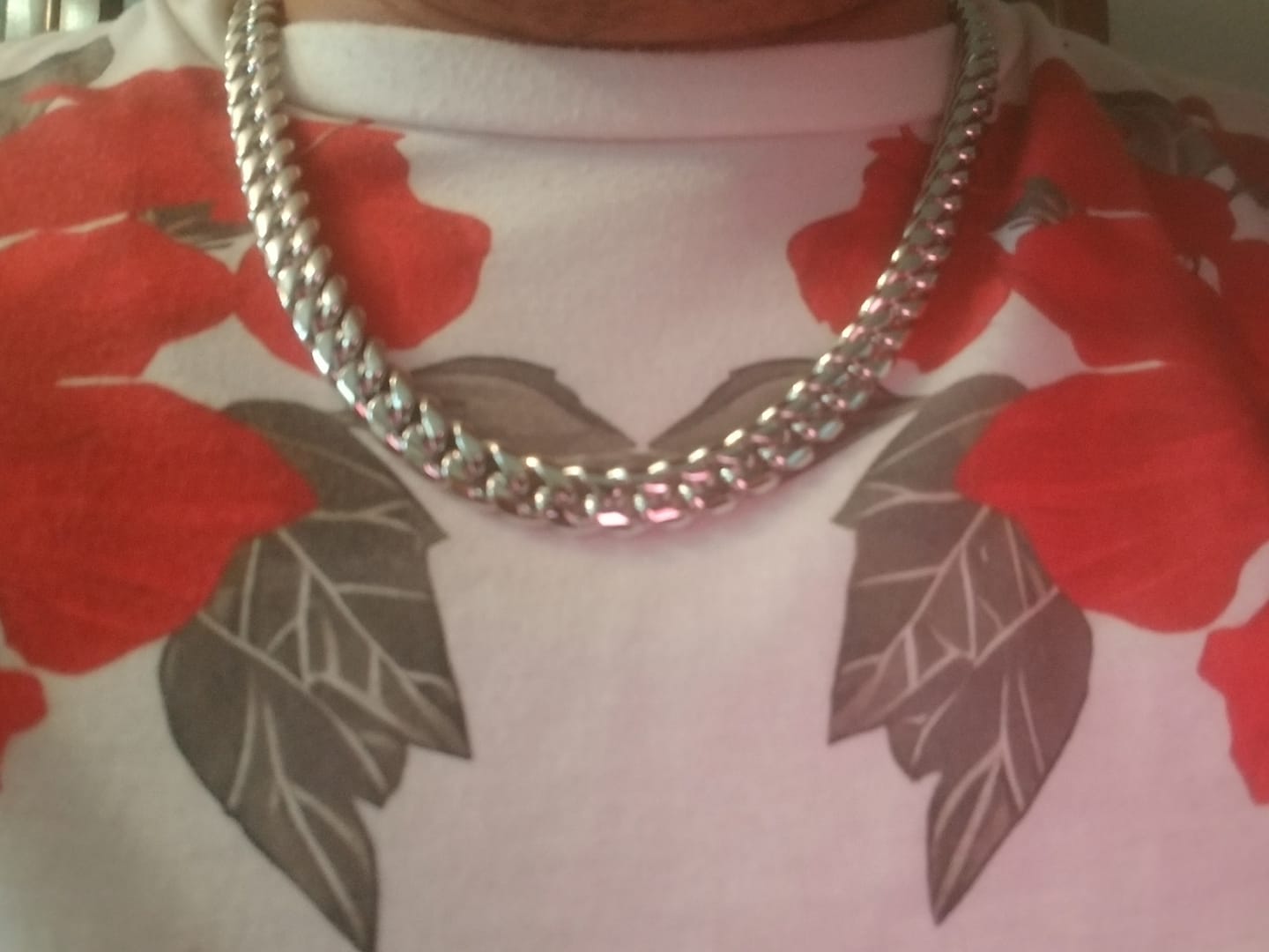 Customer photo review of 10mm Cuban Iced Clasp Chain - White Gold