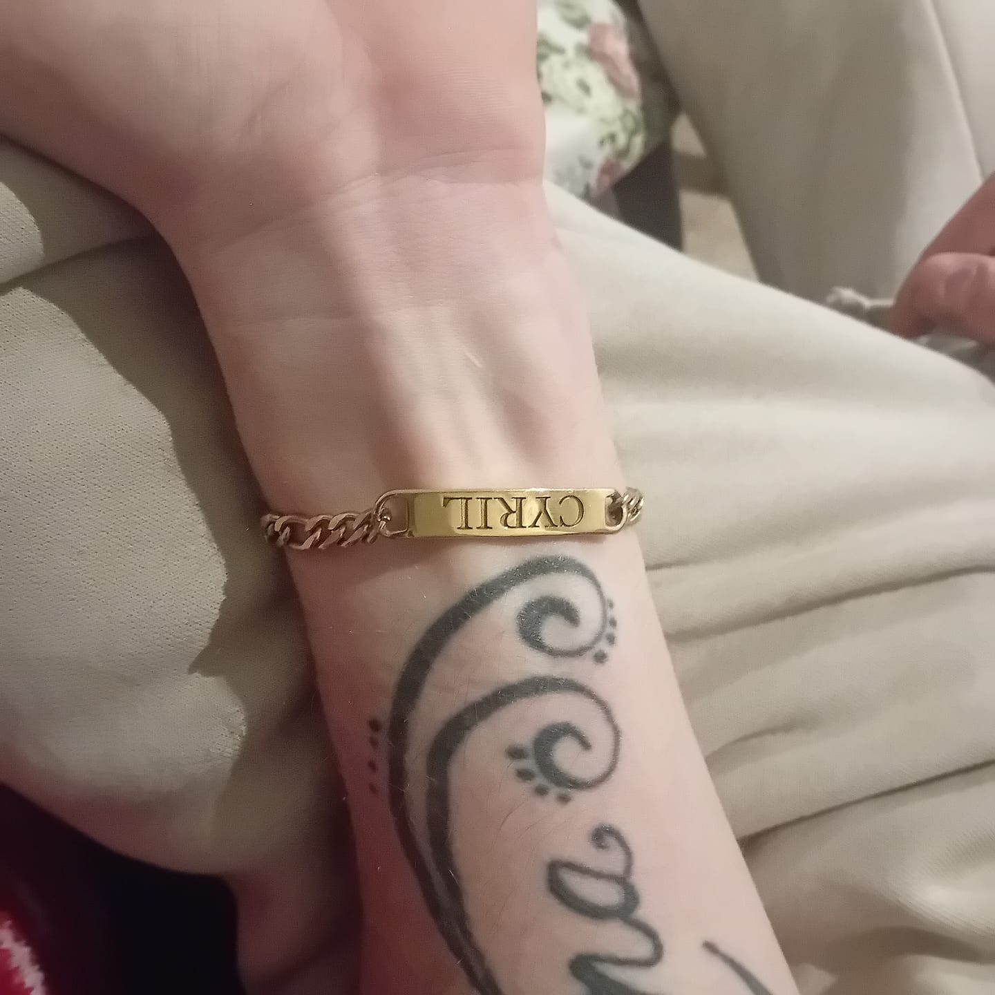 Customer photo review of Bracelet Gourmette Personnalisé pour Homme