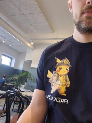 Customer photo review of FIREKACHU - Premium T-Shirt