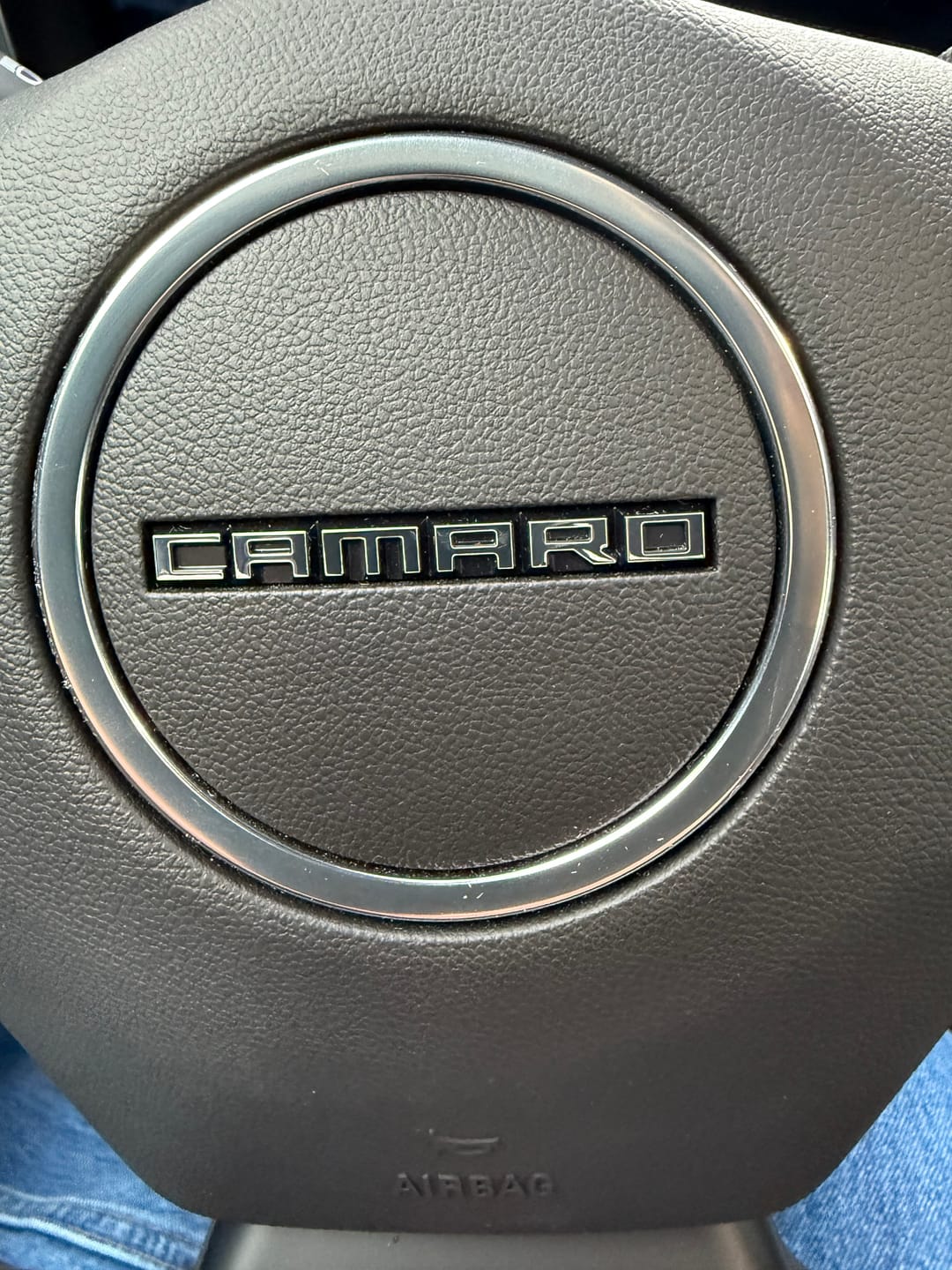 Customer photo review of 2016-2024 Camaro Steering Wheel and Airbag Chrome Delete Covers
