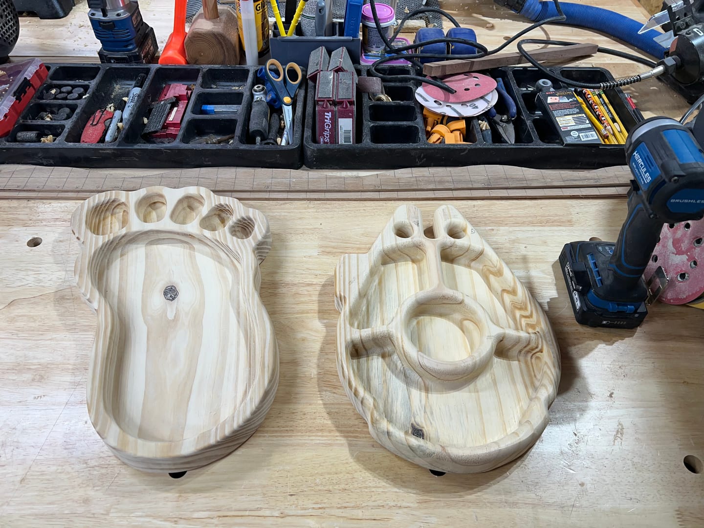 Customer photo review of 14.0x9.8" Falcon Spaceship Tray 22 Acrylic Router Template