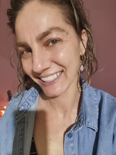 Customer photo review of עגילי ג'ייד לבנה ורובי 6 ב-1 | Mermaid