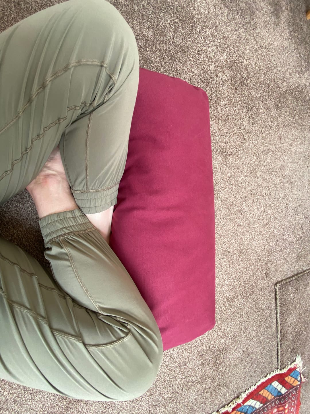Customer photo review of Rectangular Yoga Bolster