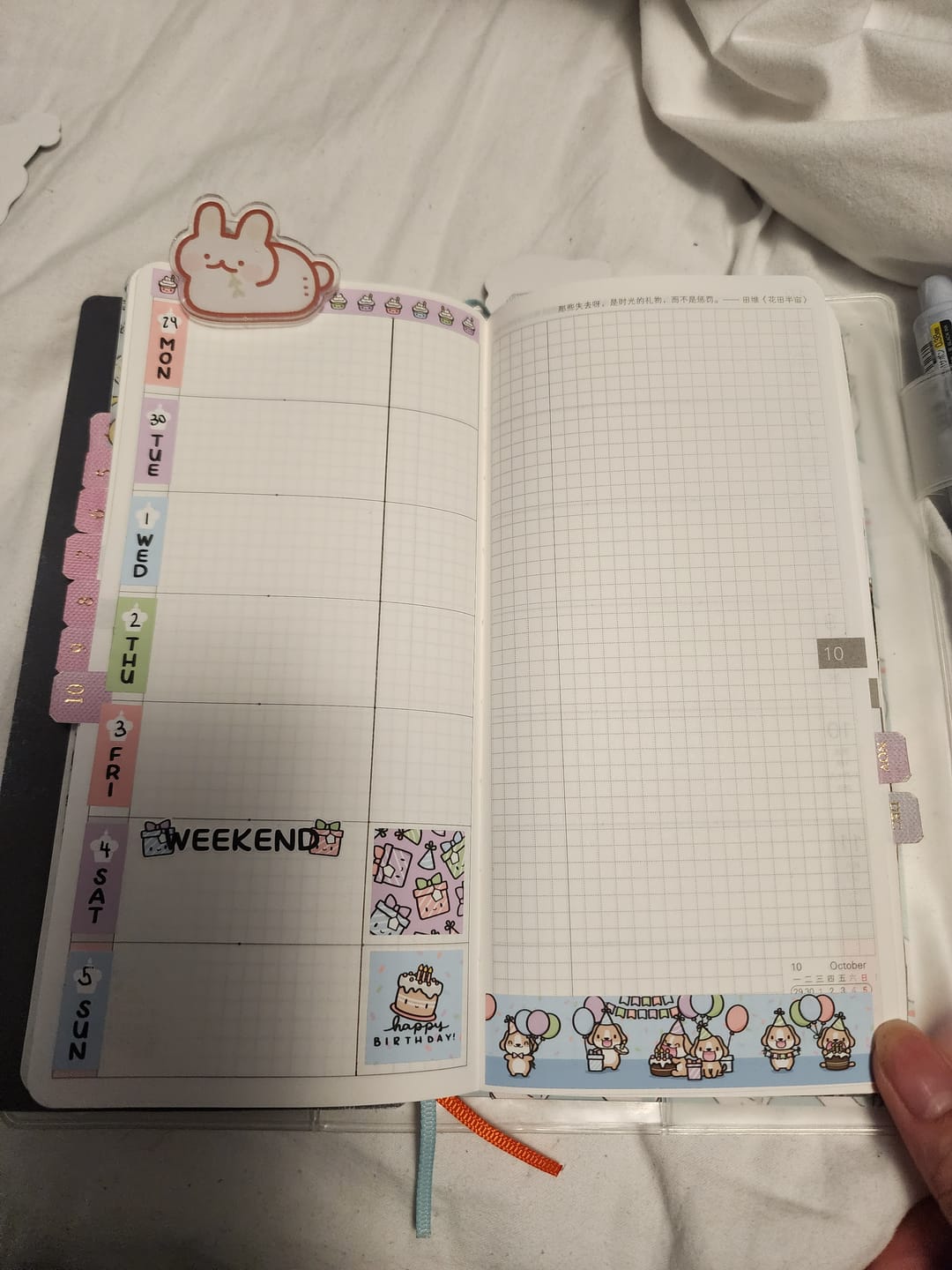 Customer photo review of Birthday Theme Hobonichi Weeks kit