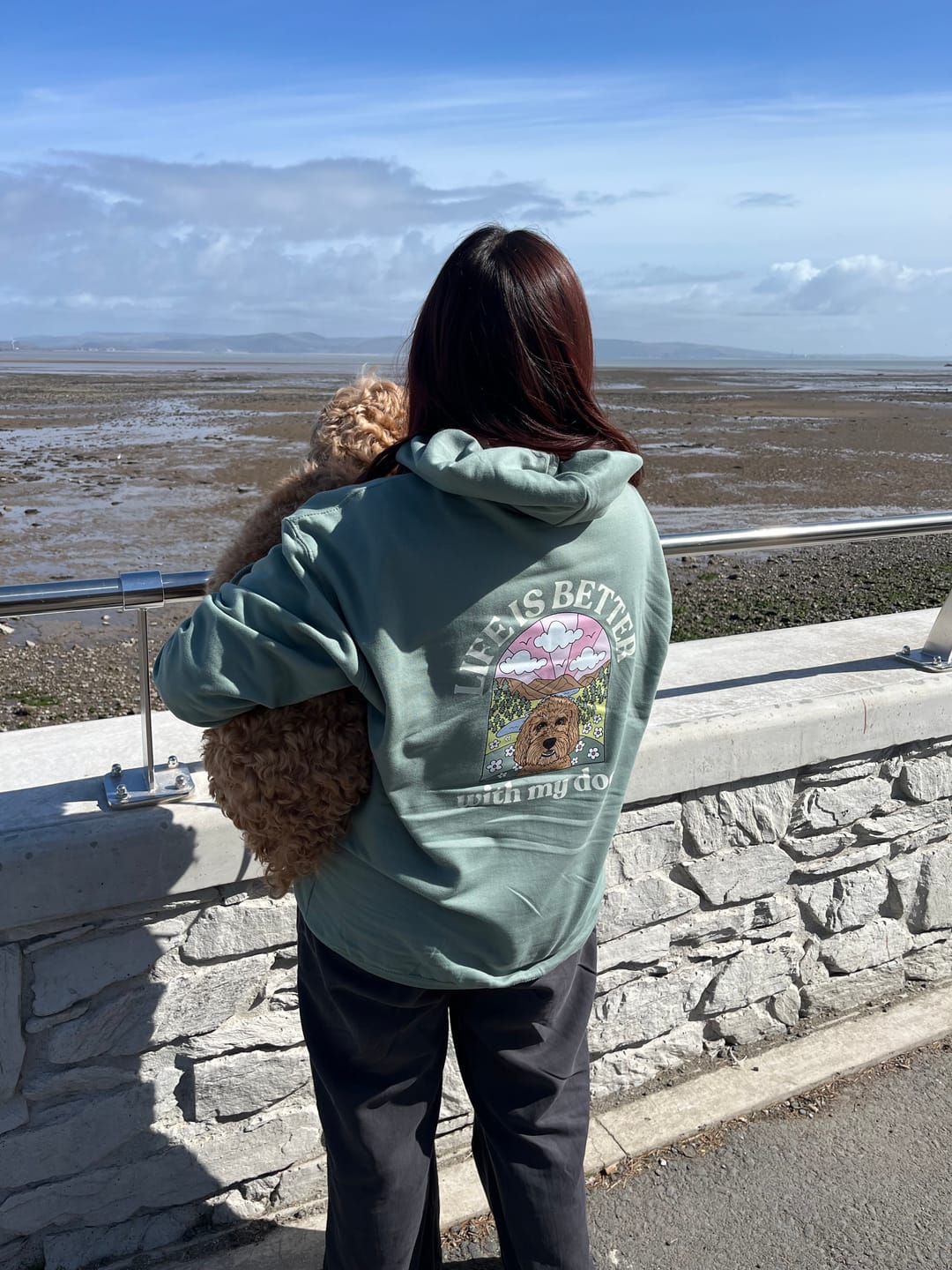 Customer photo review of Personalised Life is Better with your dog Hoody