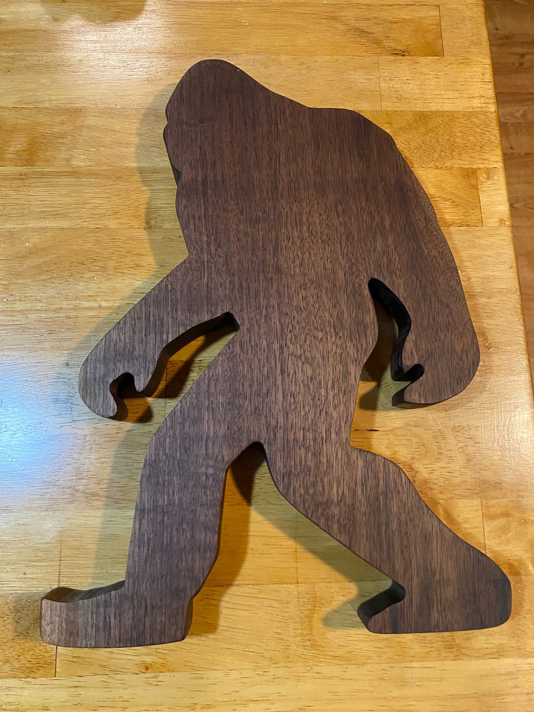 Customer photo review of 16x12" Bigfoot / Yeti / Sasquatch Silhouette Acrylic Router Template