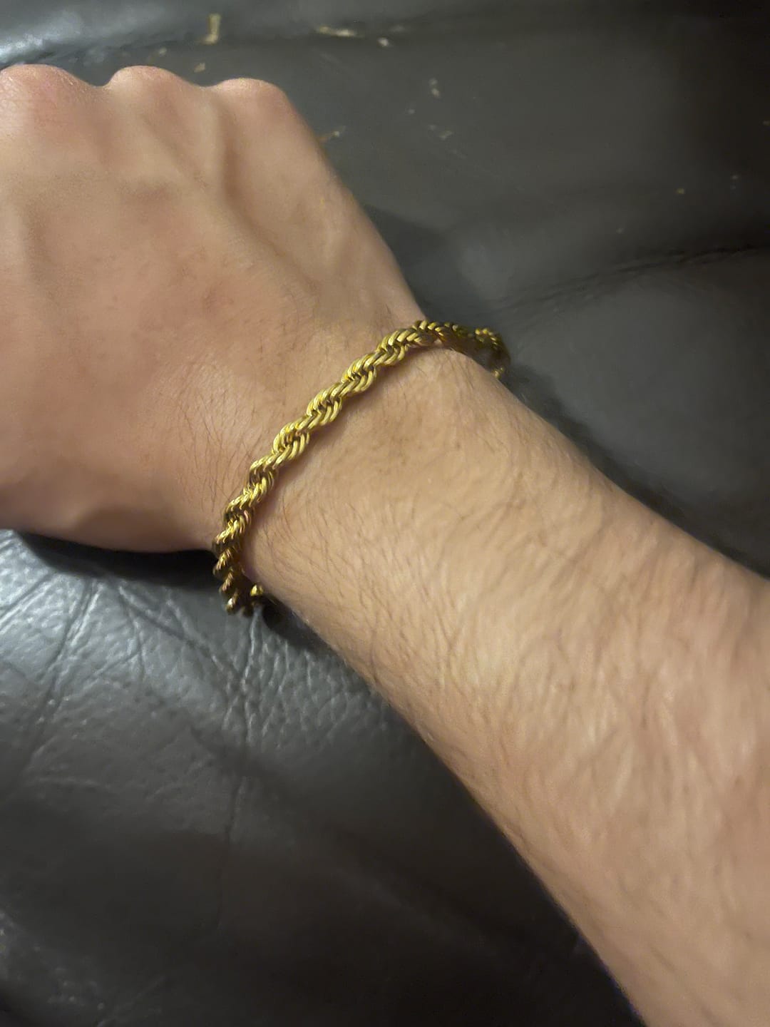 Customer photo review of Cuban 8mm + Rope 5mm Bracelet Stack - Gold RG320+RG322