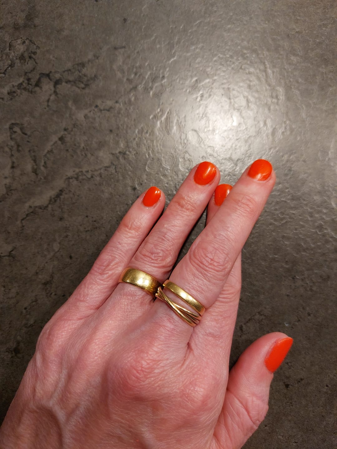 Customer photo review of Tangerine Orange Dipping Powder
