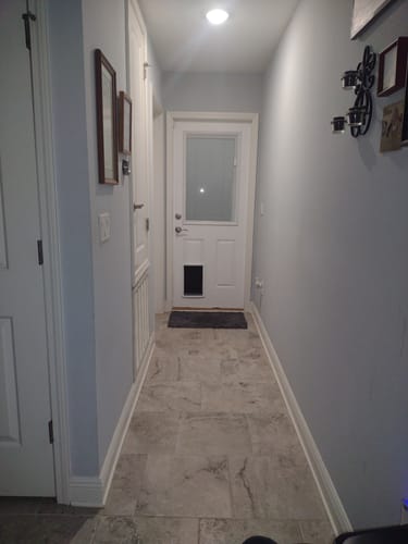 Customer photo review of Raise & Lower Blinds Glass and Frame Kit (Half Lite)