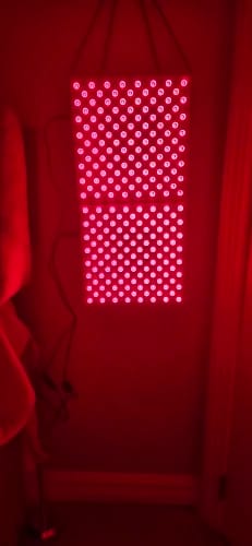 Customer photo review of 45W Red LED Light Therapy Panel, Deep Red 660nm and Near Infrared 850nm LED Light Therapy Combo