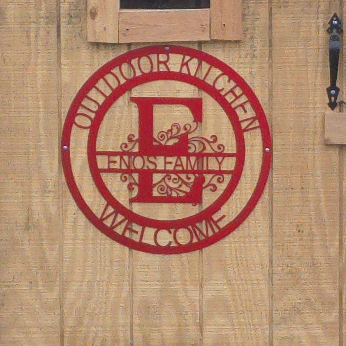 Customer photo review of Custom Metal Family Established Monogram Wall Art - 20+ Color Options