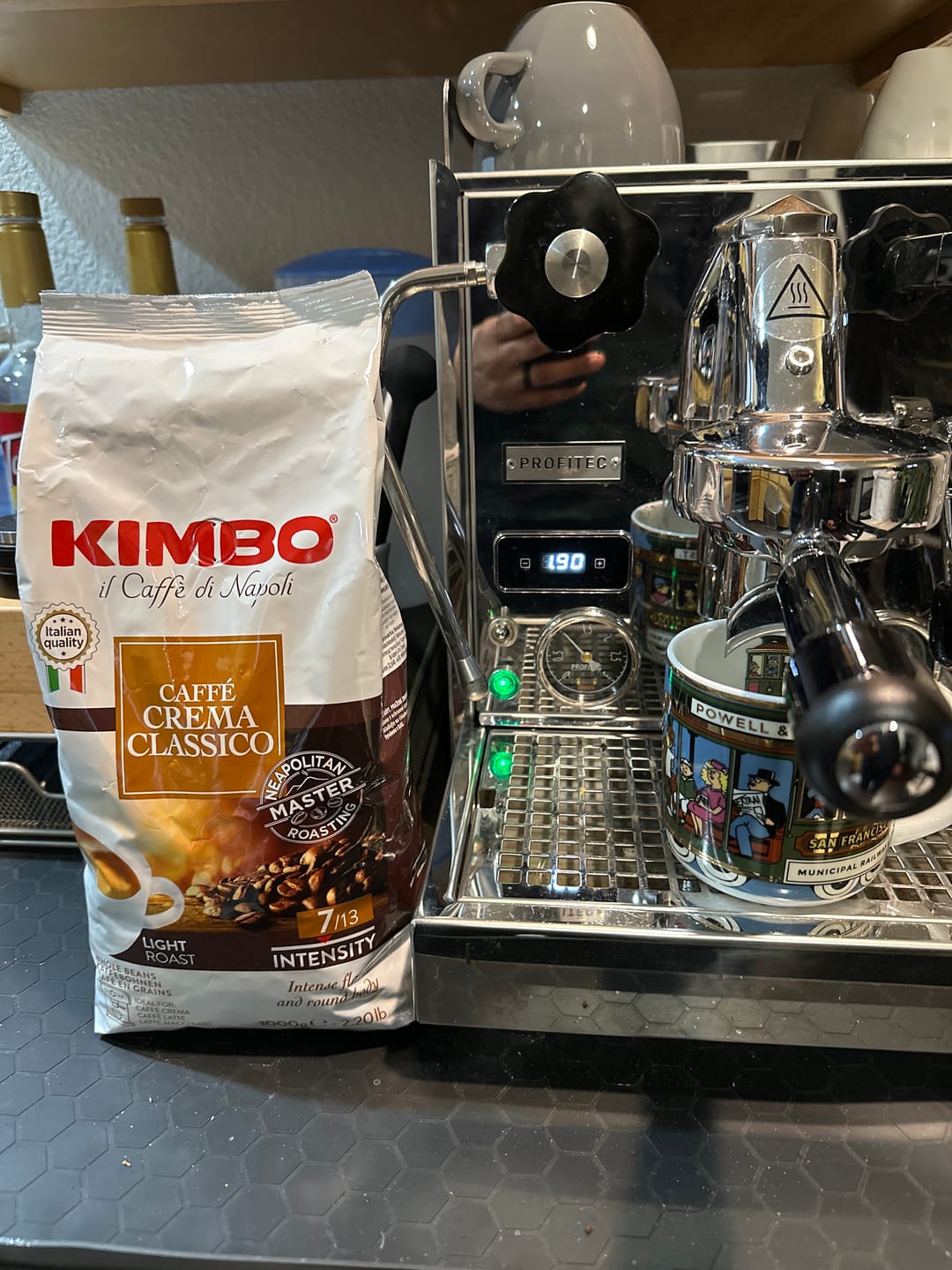 Customer photo review of Crema Classico - Whole Bean Coffee 2.2lb Bag