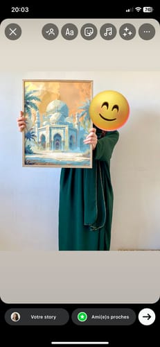 Customer photo review of "Majestic Mosque at Sunset" Paint by Numbers Kit