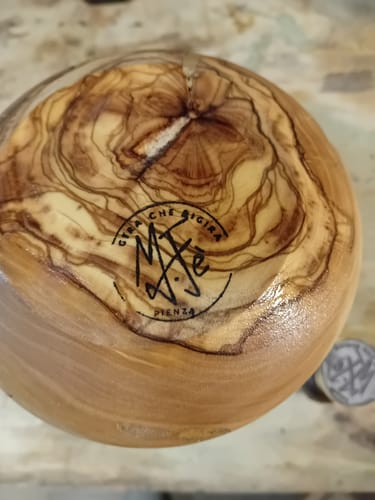 Customer photo review of Timbro manuale in legno e ottone rotondo Ø 30 mm