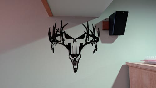 Customer photo review of Deer Punisher - Metal Wall Art