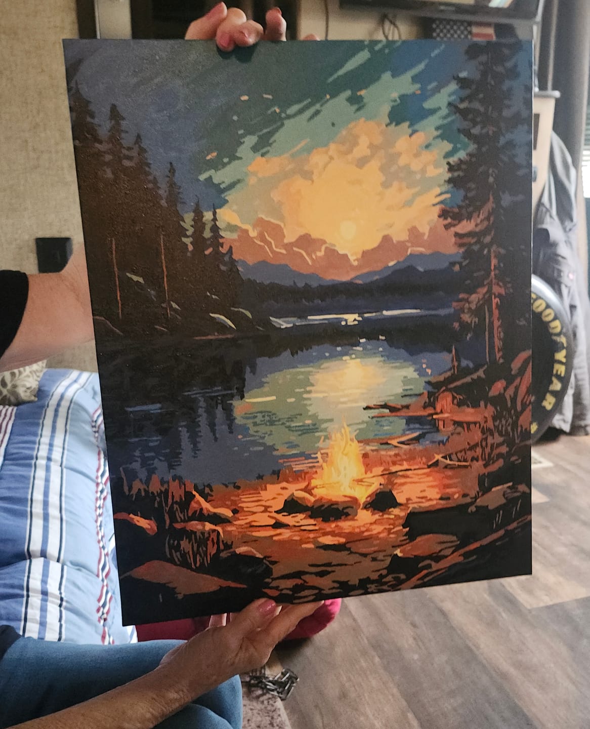 Customer photo review of Night by the Lakeside