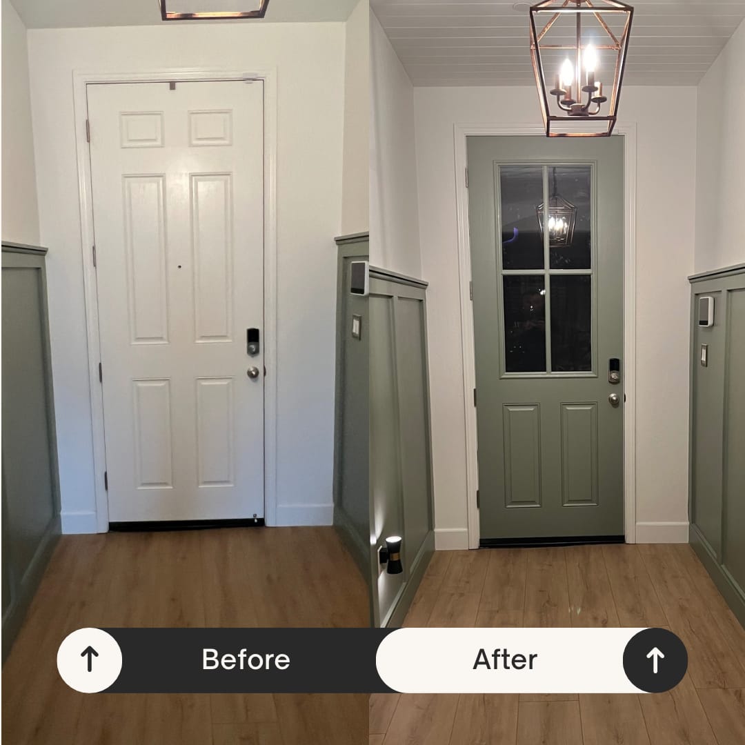 Customer photo review of Clear 4 Lite Glass and Frame Kit (3/4 Lite 24" x 50" Frame Size)