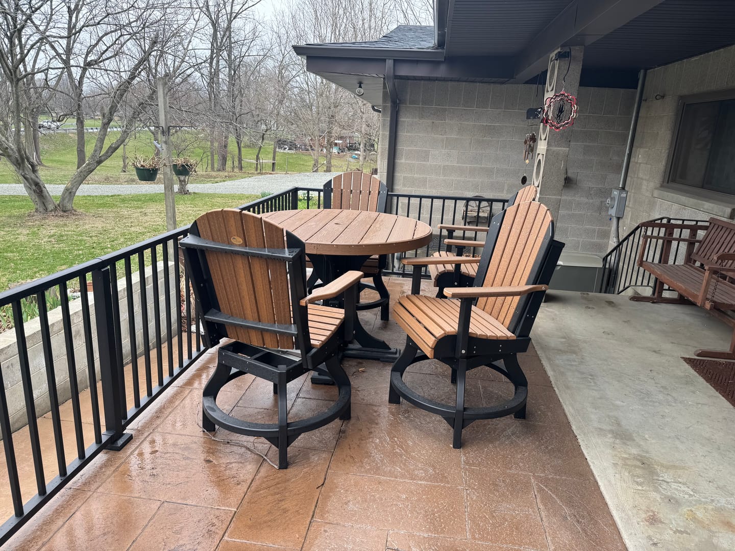 Customer photo review of LuxCraft 2' Adirondack Swivel Glider