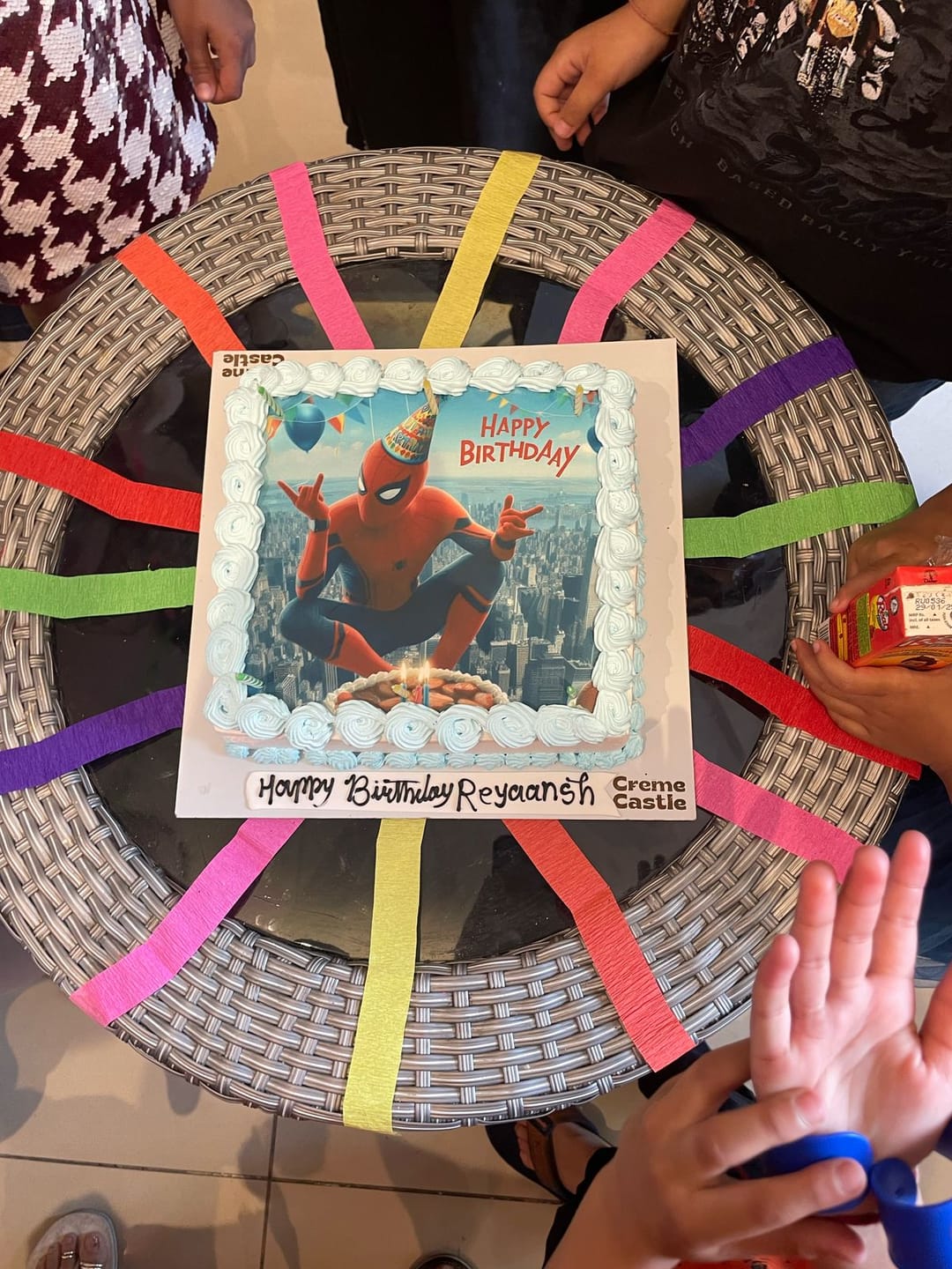 Customer photo review of Spiderman Birthday Photo Cake