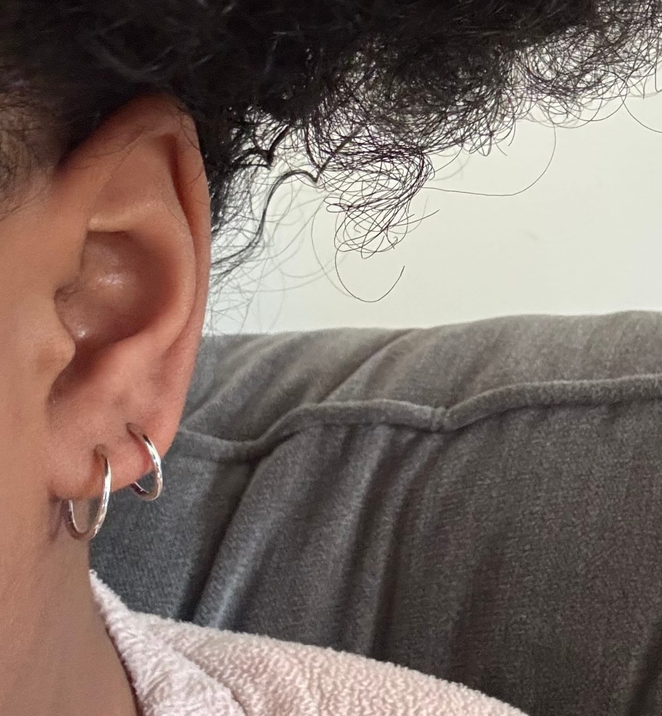 Customer photo review of Cartilage Hoop (16g)