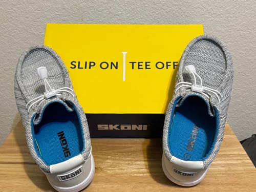 Customer photo review of SKŌNI Men's Golf Shoe - Grey