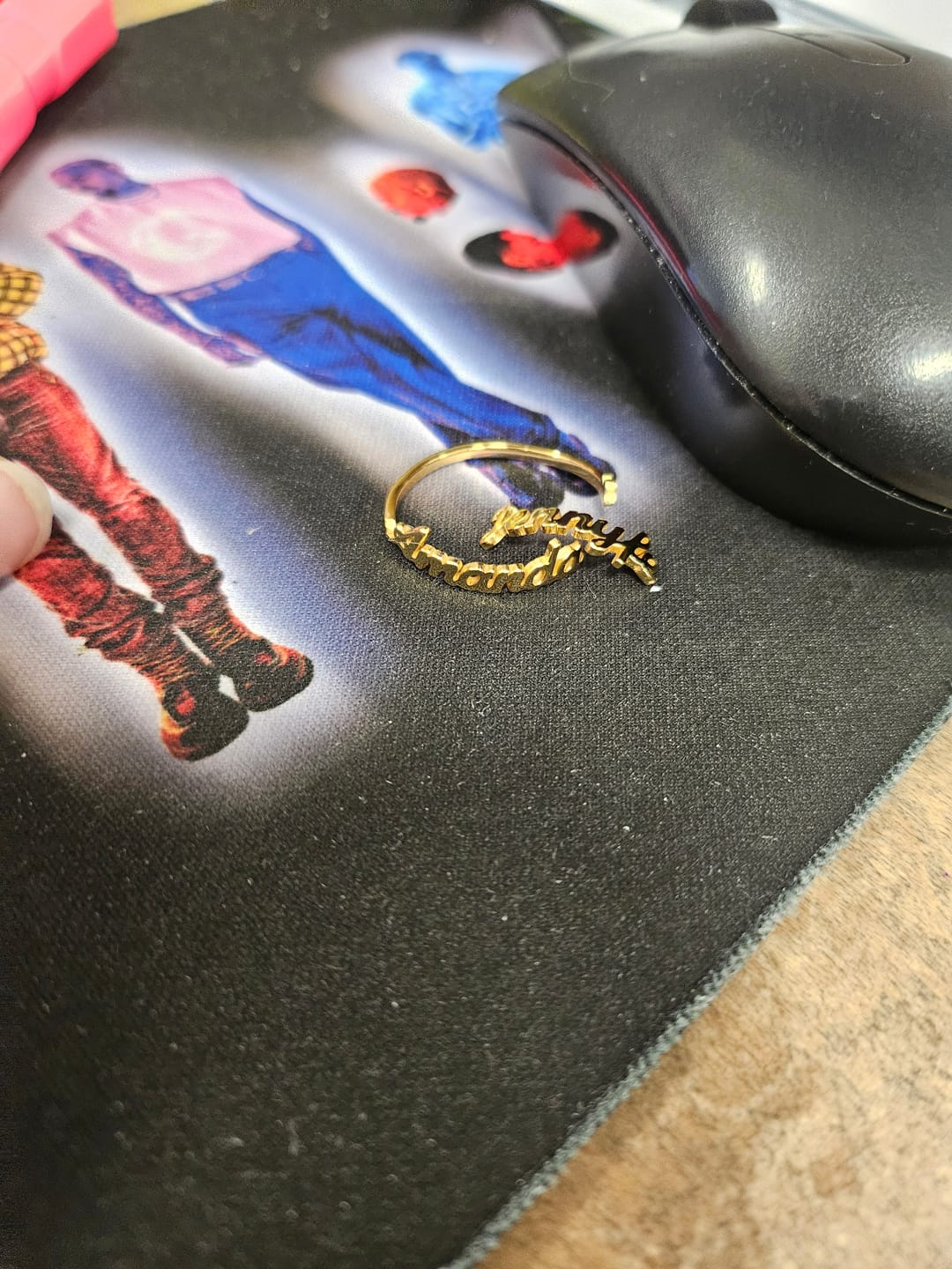 Customer photo review of Double Name Ring