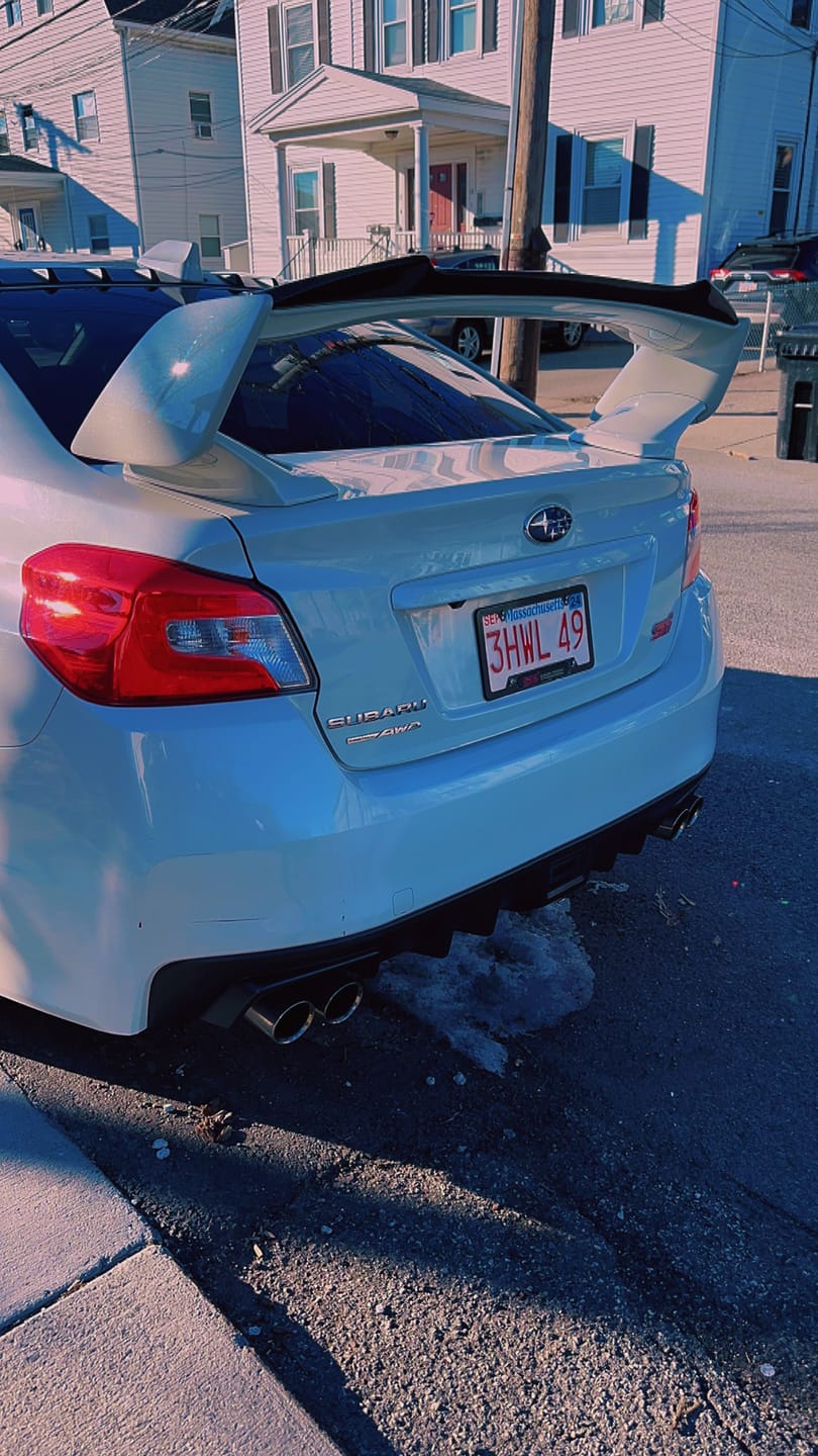 Customer photo review of 2015-21 Subaru STi Carbon Fiber Spoiler Gurney