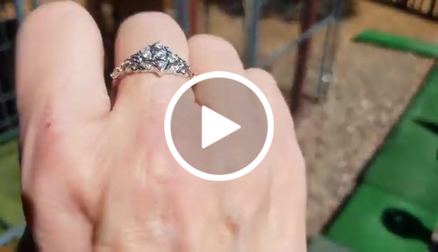 Customer video review of Celtic Knot Moissanite Cluster Engagement Ring